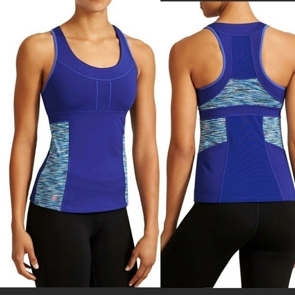 Athleta PR Space Dye Racerback Tank Top w/Mesh XS - Picture 1 of 8